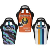 Sparco Evo QRT Fibreglass Seat With Custom Back Wrap - Create Your Own Wrap Design, Black
