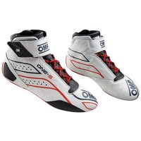 OMP One S Race Boots - White / Red, UK 9.5 / Eur 44