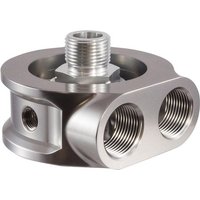 Susa Billet Oil Sandwich Plate With Sender Take Off Port - 3/4 Inch UNF