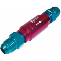 Sytec Motorsport One Way Valves For Fuel - 6 JIC Male In Red, Silver