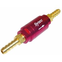 Sytec Motorsport One Way Valves For Fuel - 6mm Push On In Red, Silver