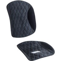 Tillett Two Piece Pad Set For Tillett Car Seat - Diamond Stitch - Fits B6 Seat, Dinamica Suede, Blue Diamond Stitch, Black/blue