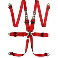 TRS Magnum Standard / Superlite / Ultralite 6 Point FHR Harness - Red, 6 Point, Ultralite, Red