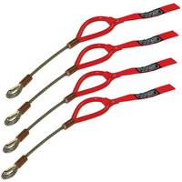 TRS Wire Tow Loop - Red, 4 Pack, Red
