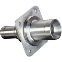 Demon Tweeks Single Bulkhead Hose Adaptors - 1/2 Inch to 3/4 Inch, Silver