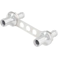 Automotive Plumbing Solutions Bulkhead Dual Hose Connectors - 1/2-5/8 Inch, Standard, Silver