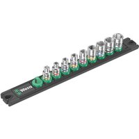 "Wera 1/4" Sq Drive A 4 Zyklop Magnetic Socket Rail Set 9-Piece"