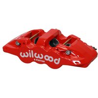 Wilwood Aero6 6 Piston Radial Mount Brake Caliper - Powder Coated Red, 0.81 Inch (20.57mm), Left Hand