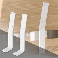 ECD Germany 28% Rabatt 2er Set Rückenlehnenhalterung Weiß 345 x 90 mm aus Stahl