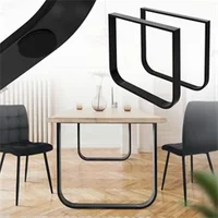 ECD Germany 27% Rabatt auf 2 Tischbeine B80xH72 cm OForm aus pulverbeschichtetem Stahl