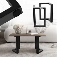 ECD Germany 30% Rabatt auf BWare 2er Set Tischbeine VForm 38x43 cm Schwarz