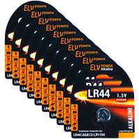 ELV Power Alkaline-Knopfzelle AG13/LR44, 10er Pack