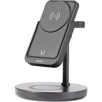 Deltaco 3-in-1 magnetischer Wireless Charger QI-1045 mit 5000-mAh-Powerbank und Apple Watch Stand