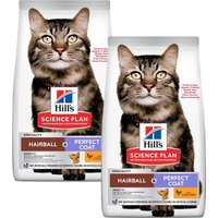 HILL'S Science Plan Hairball & Perfect Coat 2x7kg karma z kurczakiem dla dorosłych kotów