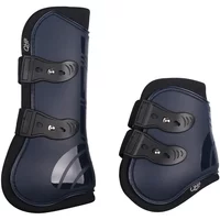 Set aus Vordergamaschen für Pferde und offenen Kugelschützern QHP Set aus Vordergamaschen für Pferde und offenen Kugelschützern QHP