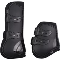 Set aus Vordergamaschen für Pferde und offenen Kugelschützern QHP Set aus Vordergamaschen für Pferde und offenen Kugelschützern QHP