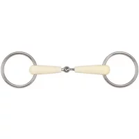 2-Ring-Gebiss für Pferd abnehmbar einfaches Gelenk Soyo Happy mouth 2-Ring-Gebiss für Pferd abnehmbar einfaches Gelenk Soyo Happy mouth