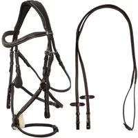 Anatomisch geformte Pferdezügel mit mexikanischer Nasenriemen Supreme Anatomisch geformte Pferdezügel mit mexikanischer Nasenriemen Supreme