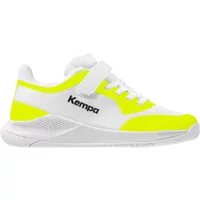 Kempa Kourtfly Velcro Kids Blanc Jaune Chaussures indoor enfant Kempa Kourtfly