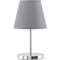 KHG Tischleuchte 1flammig Stoffschirm grau grau Maße cm H 22 Ø 16 Lampen Leuchten Tischlampen Höffner