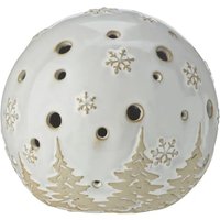 HOME STORY LED Kugel im Weihnachtsdesign weiß Porzellan Maße cm B 125 H 12 T 125 Weihnachten Höffner