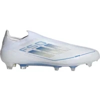 adidas F50 Elite Laceless FG Blanc Bleu Gris Chaussures de football adidas F50 Elite FG