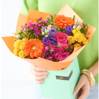 The Vibrant Fiesta | Bright Mixed Flower Gift Box | Handcrafted by Local Florist | Long-Lasting Fresh Blooms | Eco-Friendly Packaging