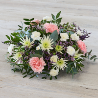 Pastel Funeral Posy | Handcrafted Sympathy Flowers for Casket or Memorial Table | Local Florist Tribute Arrangement