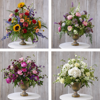 Service Arrangement Tribute Made With The Finest Flowers | Funeral Service Floral Display | Handcrafted By Local Florists | Delivered In Urn Or Vase