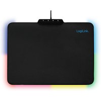 Mauspad Gaming LogiLink RGB Beleuchtung mit USB-A Anschluss Silikon 36x26cm Black