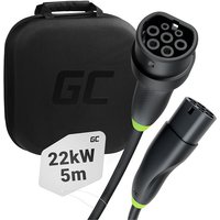 Green Cell Elektroauto Ladekabel/electric car charging cable Typ 2 22KW 32A 5m Black
