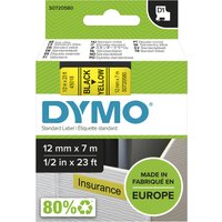 DYMO D1 Standard - Black on Yellow - 12mm label-making tape