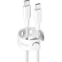 PanzerGlass empowerâ„¢ by ® Racing 240W USB-C to USB-C Cable | USB 2.0 | 1.2M | Silver White USB cable