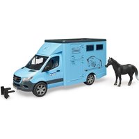 BRUDER MB Sprinter Tiertransporter mit Pferd (blau)