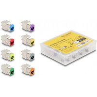 Keystone Modul RJ45 Buchse zu LSA Cat.6A werkzeugfrei farbig Set 8 Stück