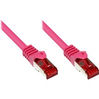 GoodConnections Patchkabel mit Rastnasenschutz, Cat. 6, S/FTP, PiMF, PVC, 250MHz, magenta, 20m,