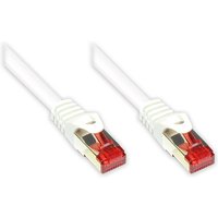 GoodConnections Patchkabel mit Rastnasenschutz, Cat. 6, S/FTP, PiMF, PVC, 250MHz, weiß, 30m,