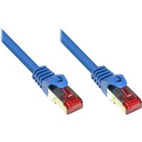GoodConnections Patchkabel mit Rastnasenschutz, Cat. 6, S/FTP, PiMF, PVC, 250MHz, blau, 50m,