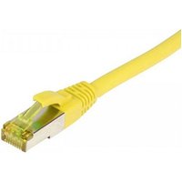 Synergy21 Patchkabel RJ45, CAT6A 500Mhz, 10m, gelb, S-STP(S/FTP), TPE/LSZH(Ultraflex), AWG26, mit CAT7 Rohkabel,