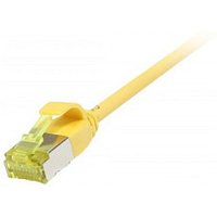 Synergy21 Patchkabel RJ45, CAT6A 500Mhz, 10m, gelb, U/FTP, slimline rund d=3,8mm, TPE/LSZH(Superflex), AWG32, mit CAT7 Rohkabel,