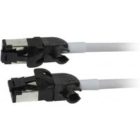 Synergy21 Patchkabel RJ45, CAT6A 500Mhz, 2m, grau, S/FTP, slimline rund d=4,5mm, TPE/LSZH(Superflex), AWG28, mit CAT7 Rohk., drehbarer Stecker,