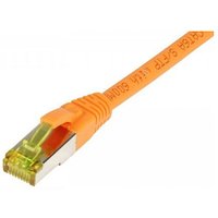 Synergy21 Patchkabel RJ45, CAT6A 500Mhz, 15m, orange, S-STP(S/FTP), TPE/LSZH(Ultraflex), AWG26, mit CAT7 Rohkabel,