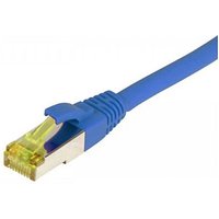 Synergy21 Patchkabel RJ45, CAT6A 500Mhz, 10m, blau, S-STP(S/FTP), TPE/LSZH(Ultraflex), AWG26, mit CAT7 Rohkabel,
