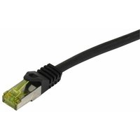 Synergy21 Patchkabel RJ45, CAT6A 500Mhz, 20m, schwarz, S-STP(S/FTP), PUR Indoor/Outdoor/Indu (UV/Water/oil/-resistant), AWG26, mit CAT7 Rohkabel,