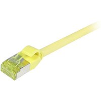 Synergy21 Patchkabel RJ45, CAT6A 500Mhz, 15m, gelb, S-STP(S/FTP), slimline rund d=4,5mm, TPE/LSZH(Superflex), AWG28, mit CAT7 Rohkabel,