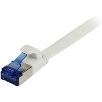 Synergy21 Patchkabel RJ45, CAT6A 500Mhz, 5m, weiss, U/FTP, flach, TPE(Superflex), AWG32,