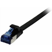 Synergy21 Patchkabel RJ45, CAT6A 500Mhz, 15m, schwarz, U/FTP, flach, TPE(Superflex), AWG32,