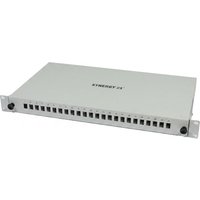 Synergy21 LWL-Patchpanel für 24xLC-Duplex-Buchsen, 19/1HE, ohne LC-Kupplungen, Lichtgrau