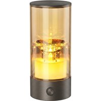 Synergy 21 LED Teelicht Akku, outdoor IPX5, Touch Switch dimmbar, stahlgrau