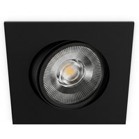 Synergy 21 LED Deckeneinbauspot Helios schwarz, quadratisch+schwenkbar, warmweiß